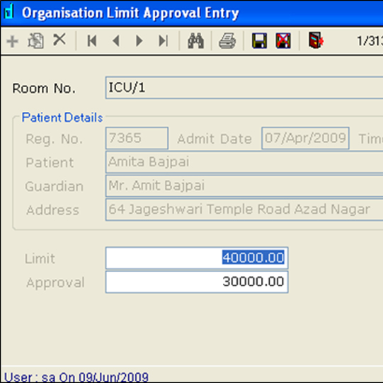 Organization Limit Approval Entry