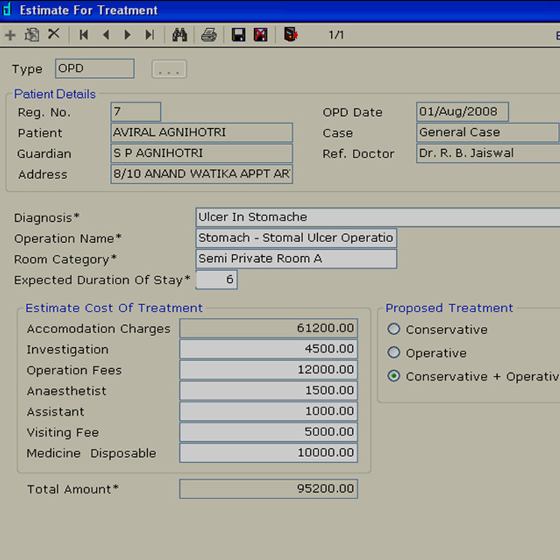 Estimate for Treatment