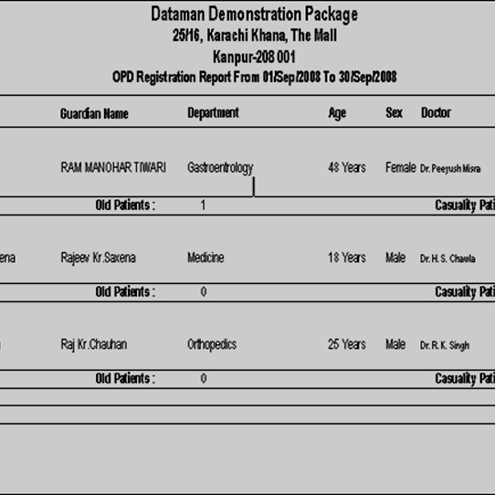 OPD Registration Report